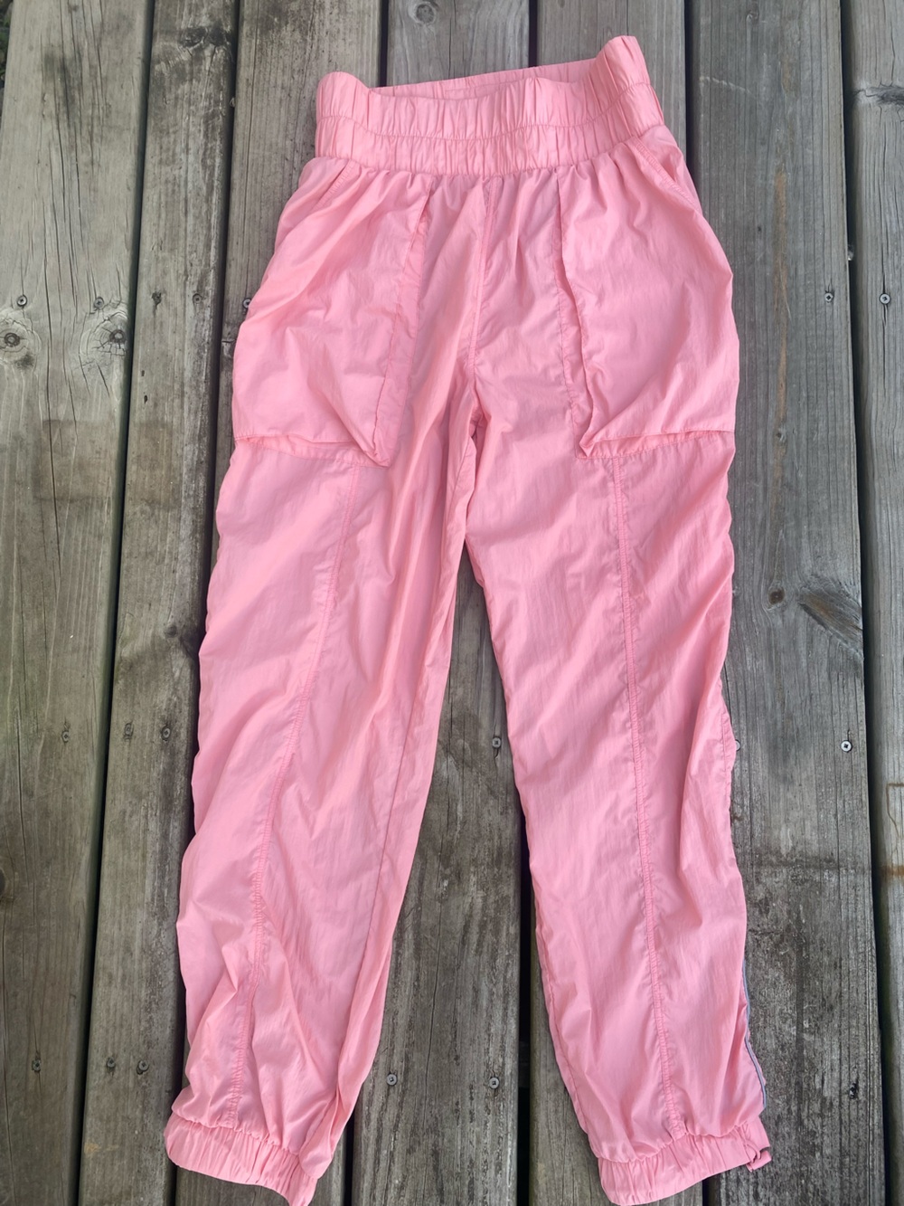 Fabletics Coral Pink Nylon Windbreaker Joggers